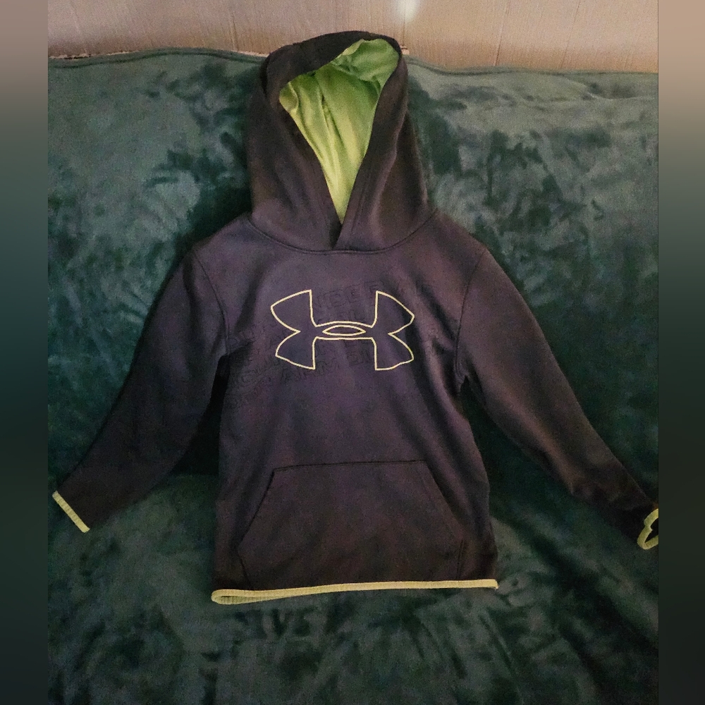 Under Armour Dark Gray and Green Sweatshirt Hoodie